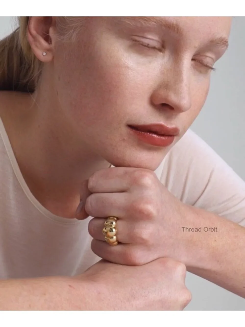 14K Gold Filled Chunky Statement Ring Stackable Band Hypoallergenic